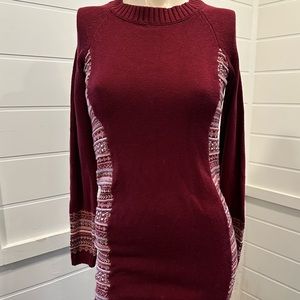 If it were me Red Sweater Dress with print